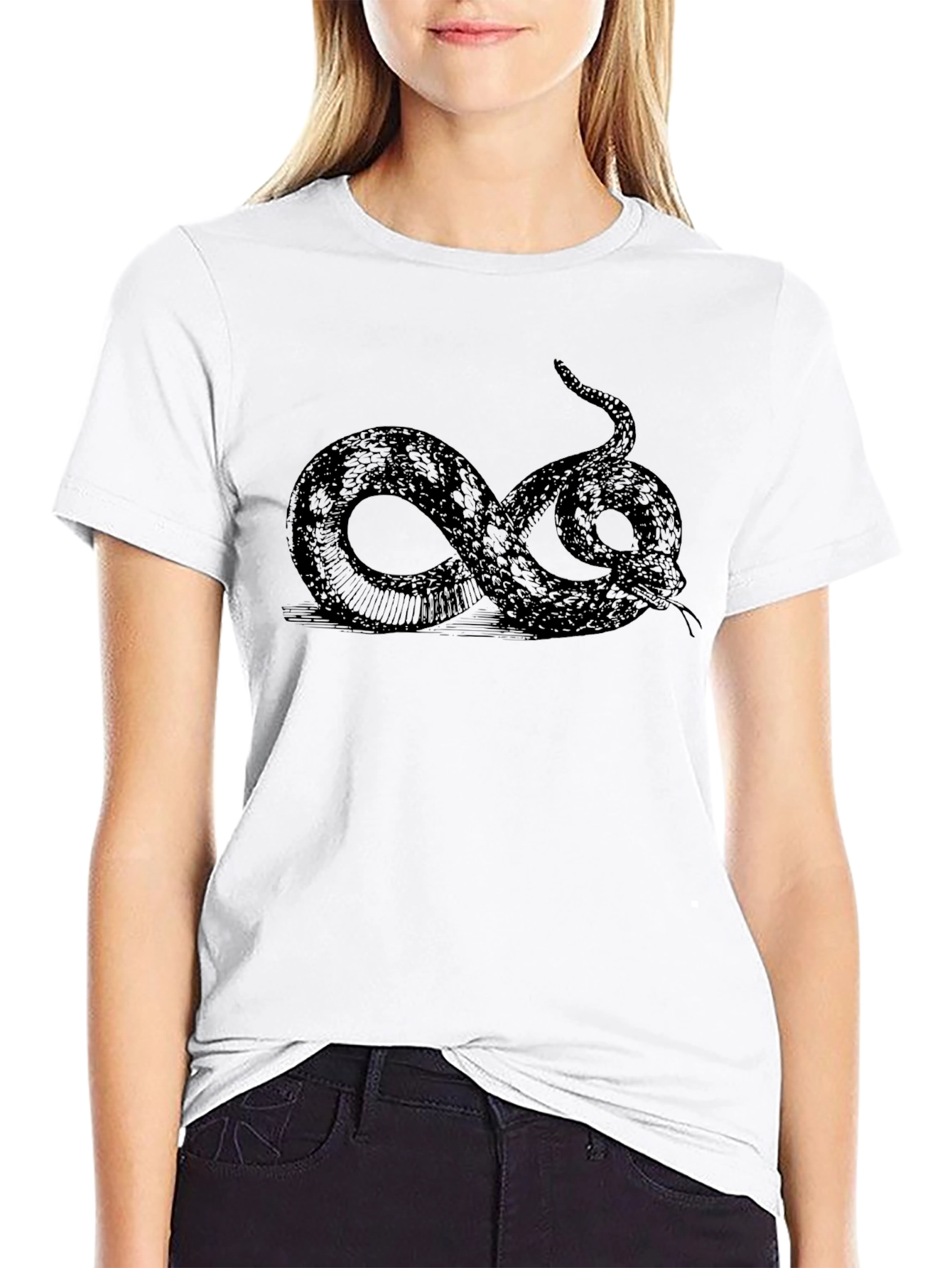 Black Snake Graphic Tee - Mens Fashion