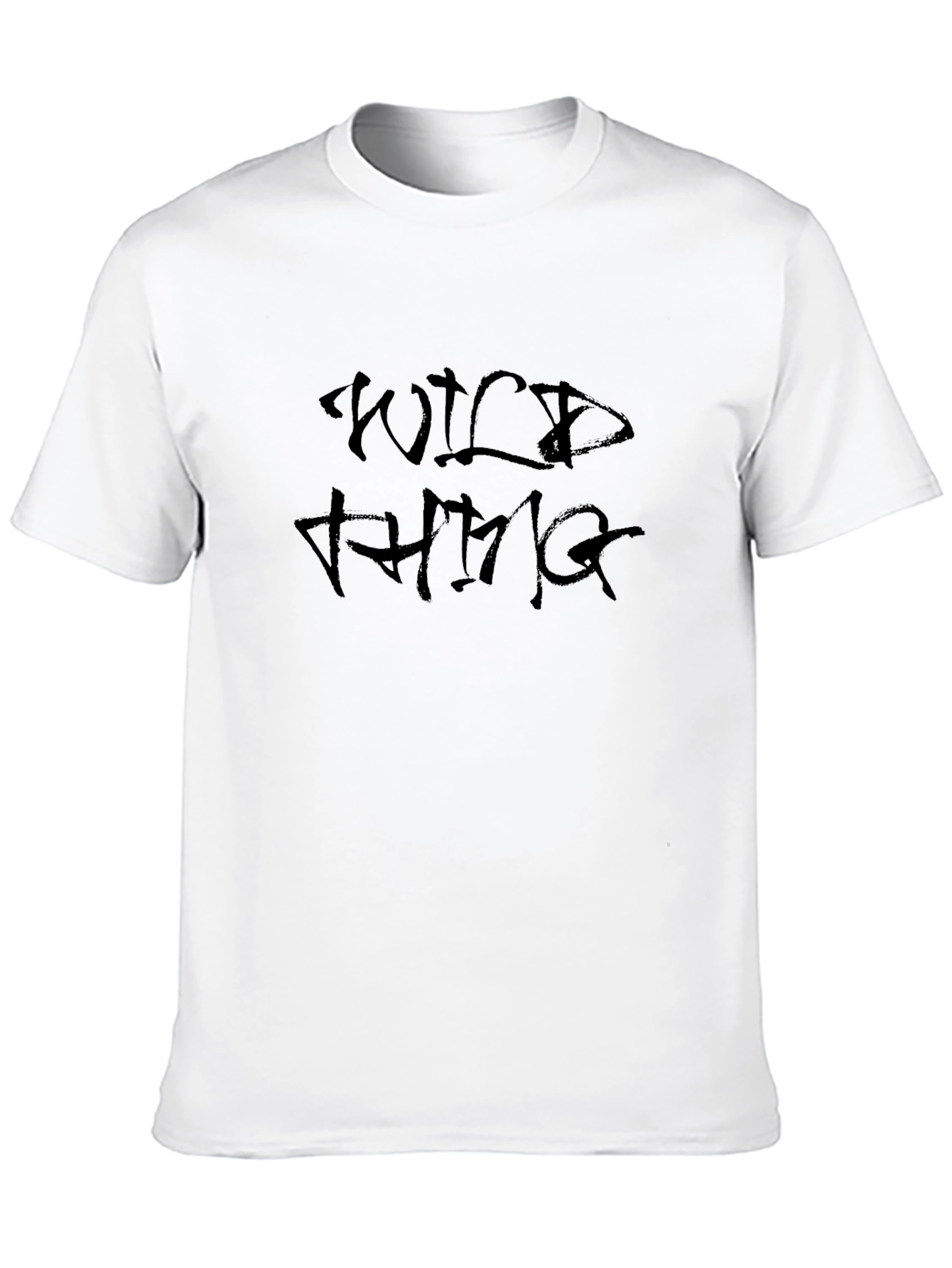 Wild Thing Black Graphic Tee - Stylish Mens T-Shirt
