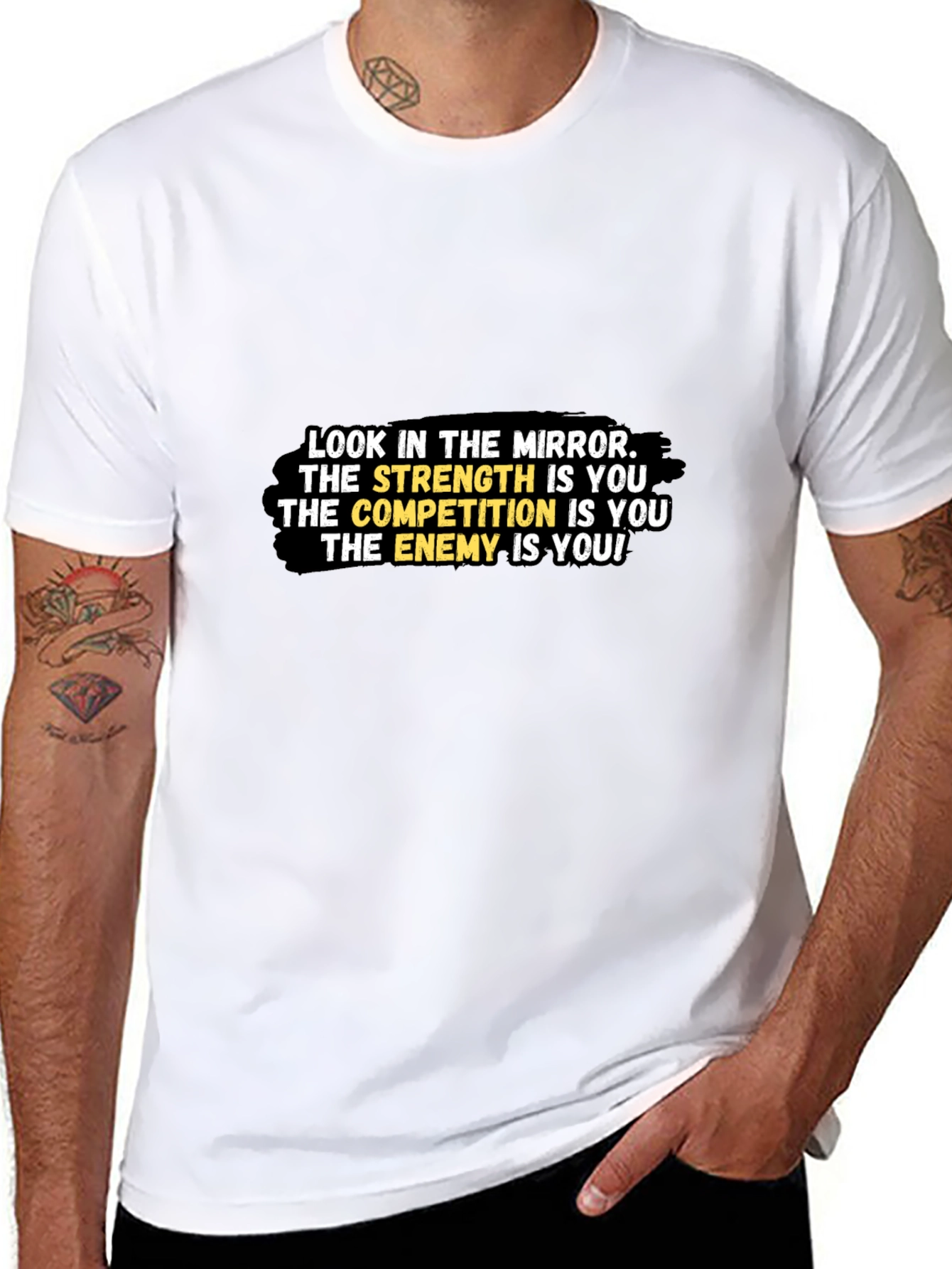 Motivational Graphic Tee - Look in the Mirror