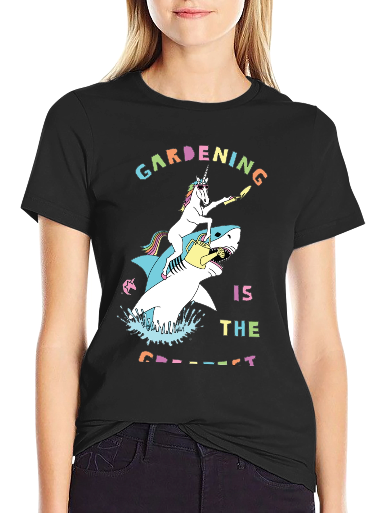Unicorn Shark Gardening T-Shirt