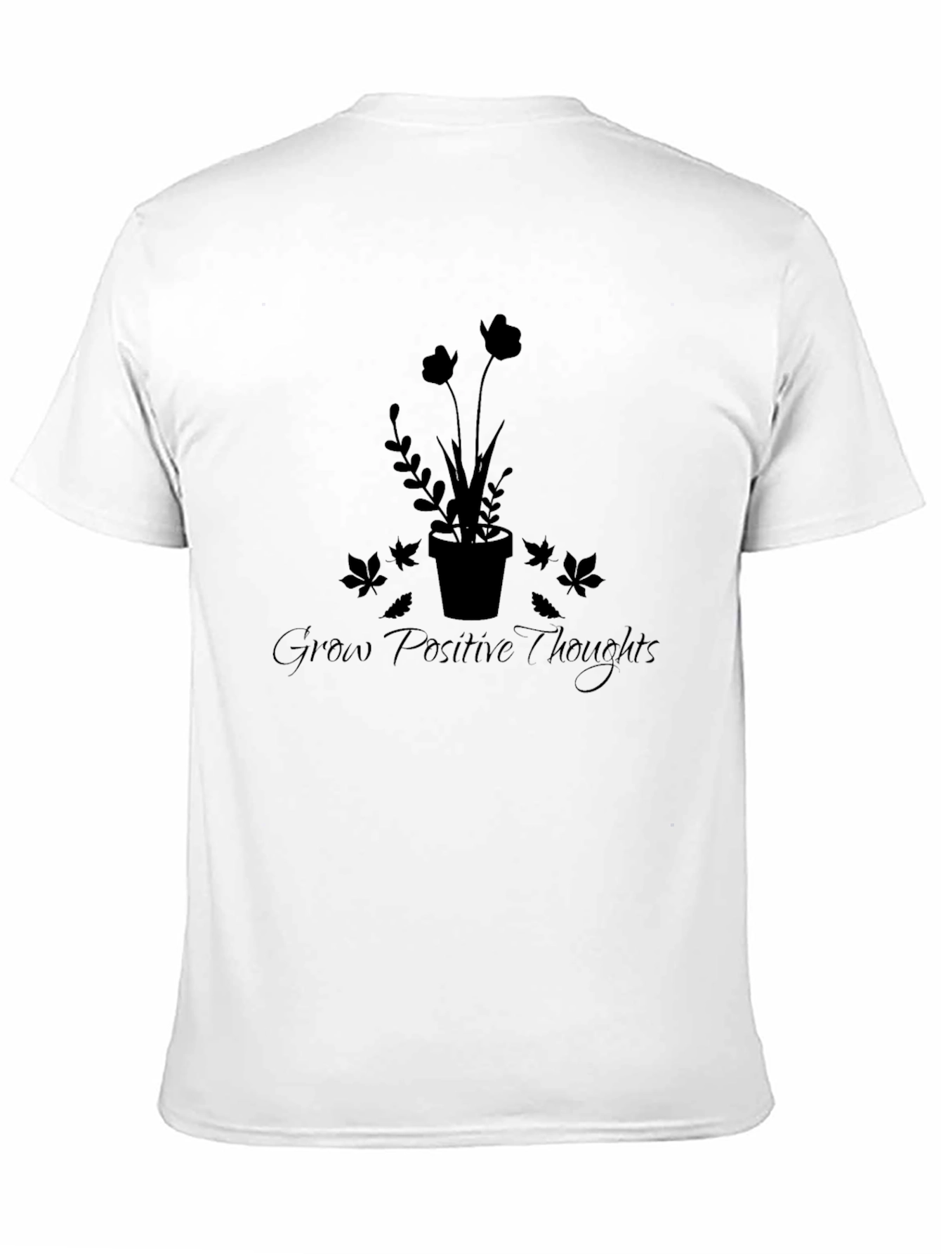 Grow Positive Thoughts T-Shirt - Black Graphic Tee