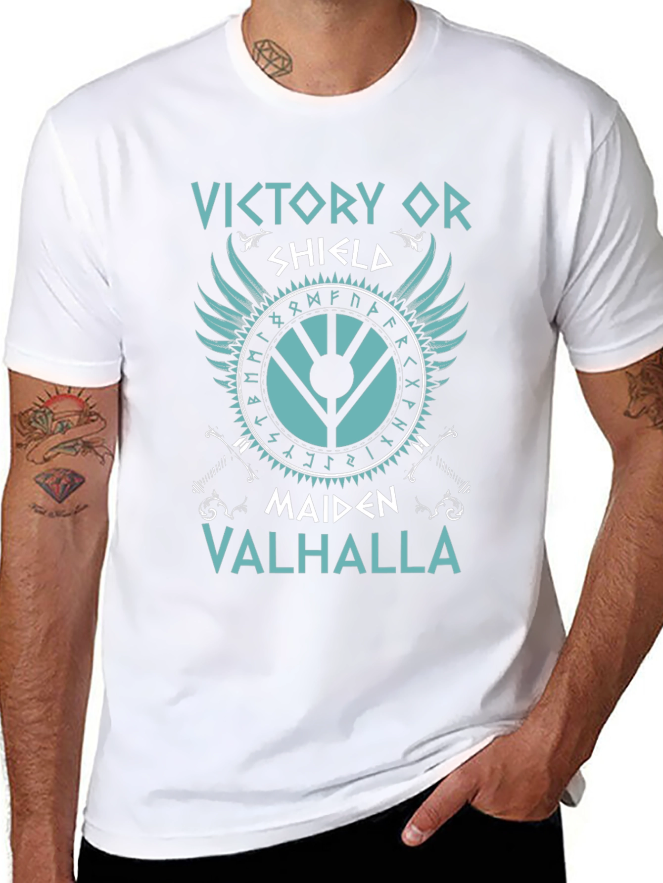 Viking Shield Maiden Valhalla Graphic Tee