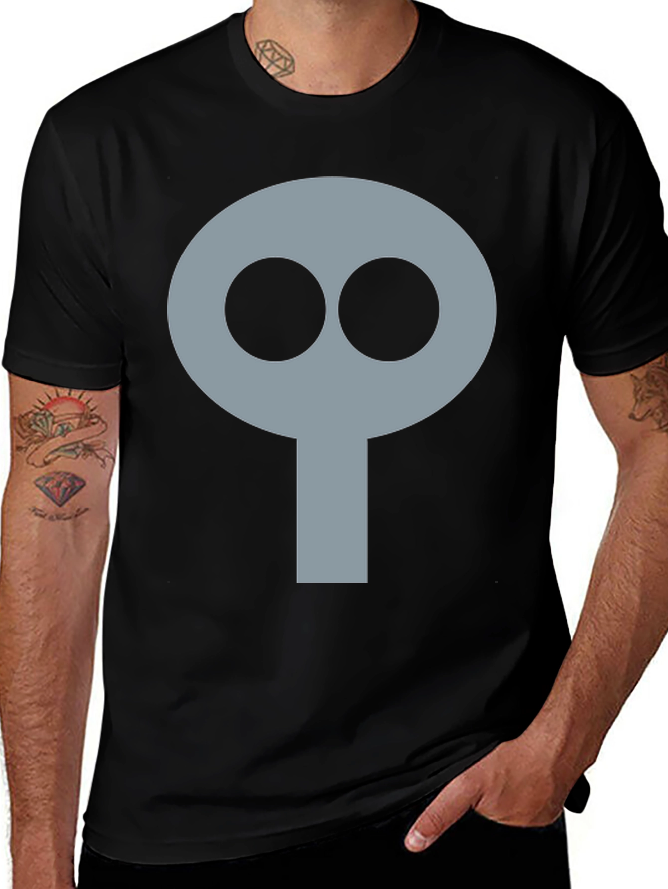 Grim Reaper Skull T-Shirt - Black