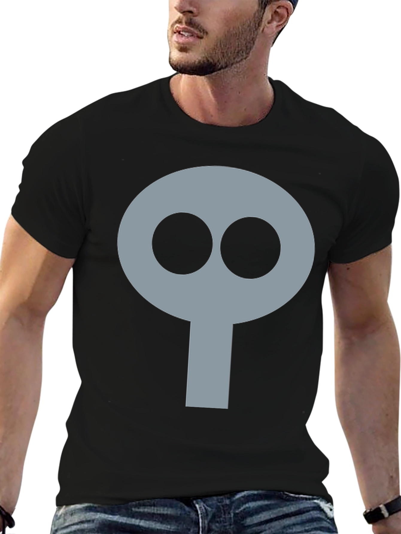 Grim Reaper Skull T-Shirt - Black