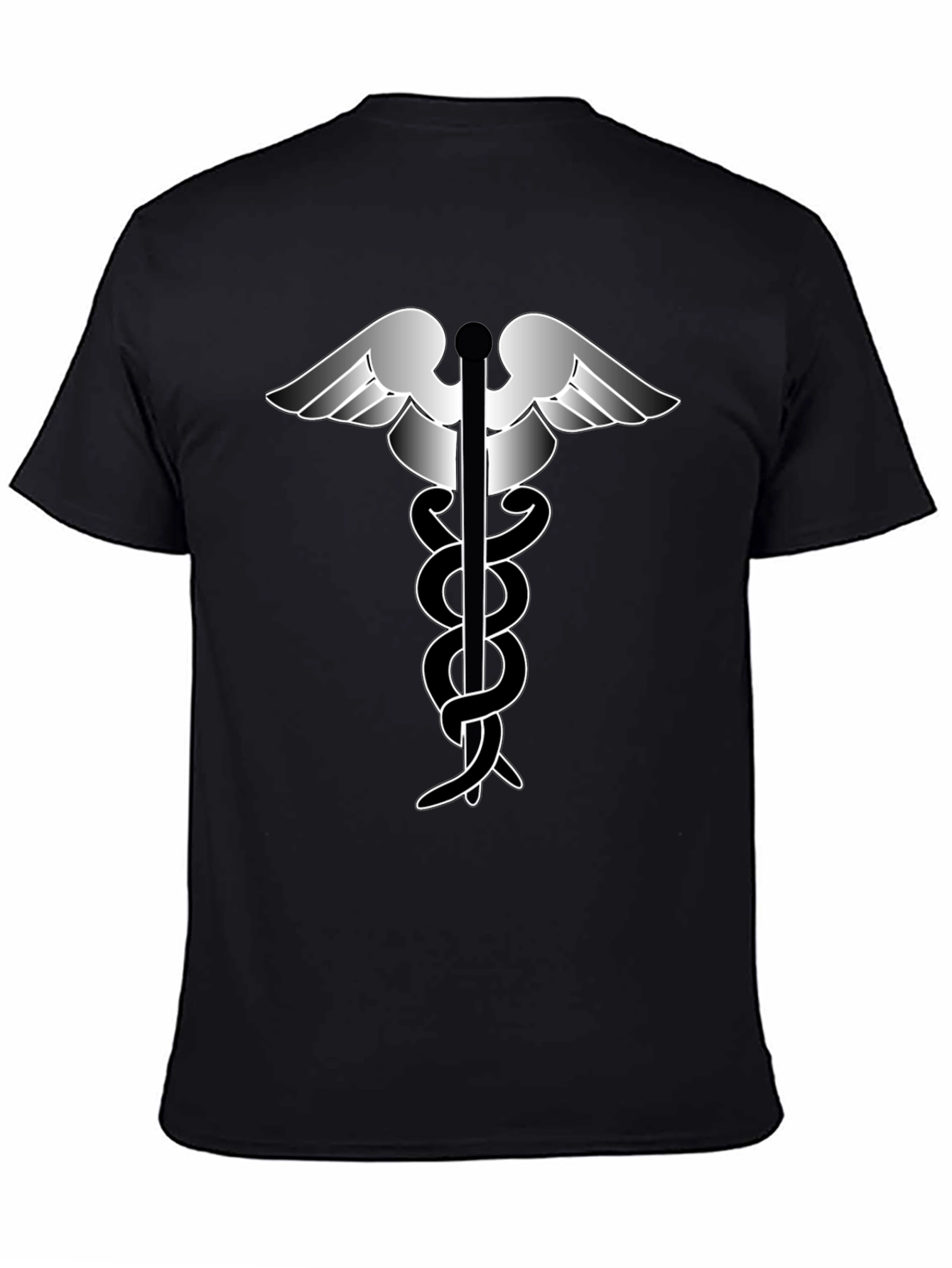 Caduceus Medical Symbol Black T-Shirt