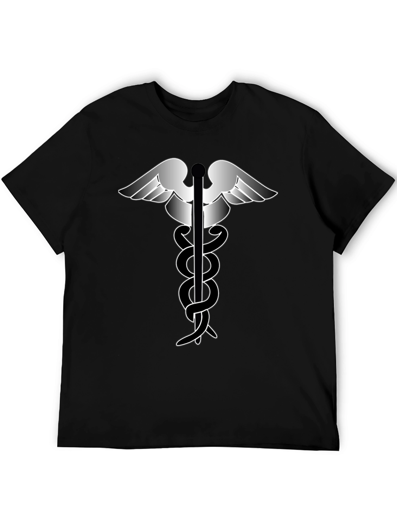 Caduceus Medical Symbol Black T-Shirt