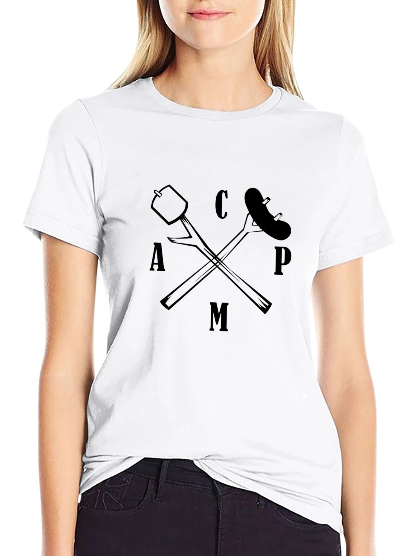 CAMP T-Shirt: Marshmallow & Sausage Camping Tee