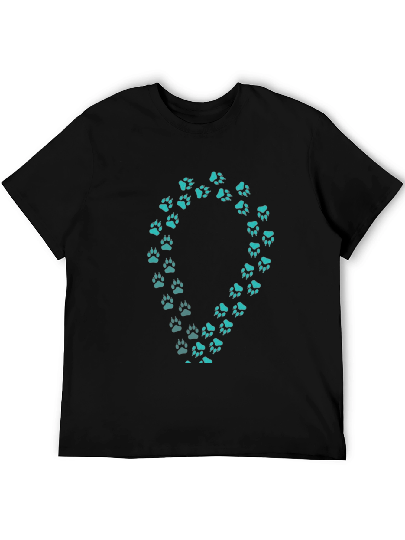 Paw Print Tee - Black Casual Shirt