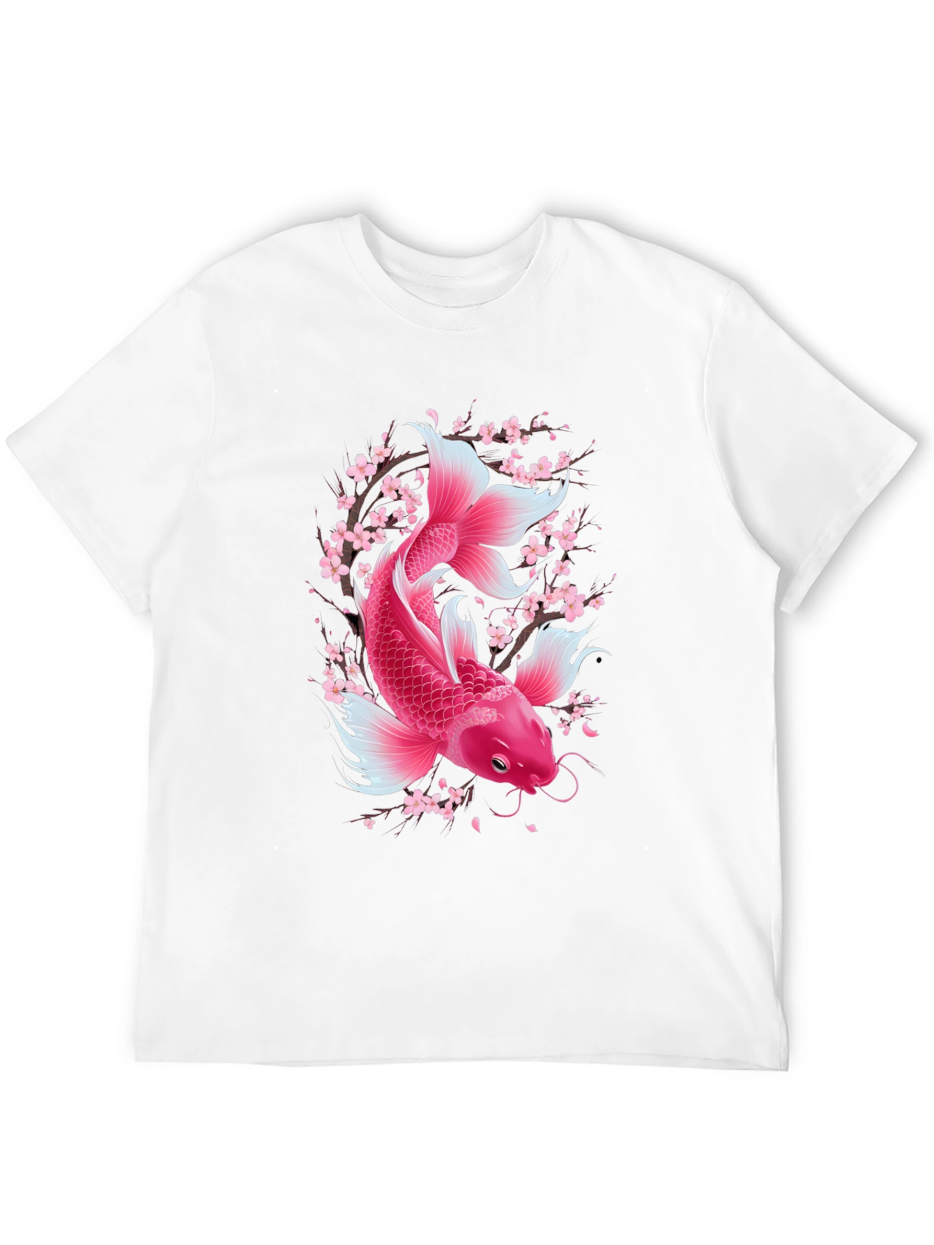 Koi Fish Sakura Blossom Graphic Tee