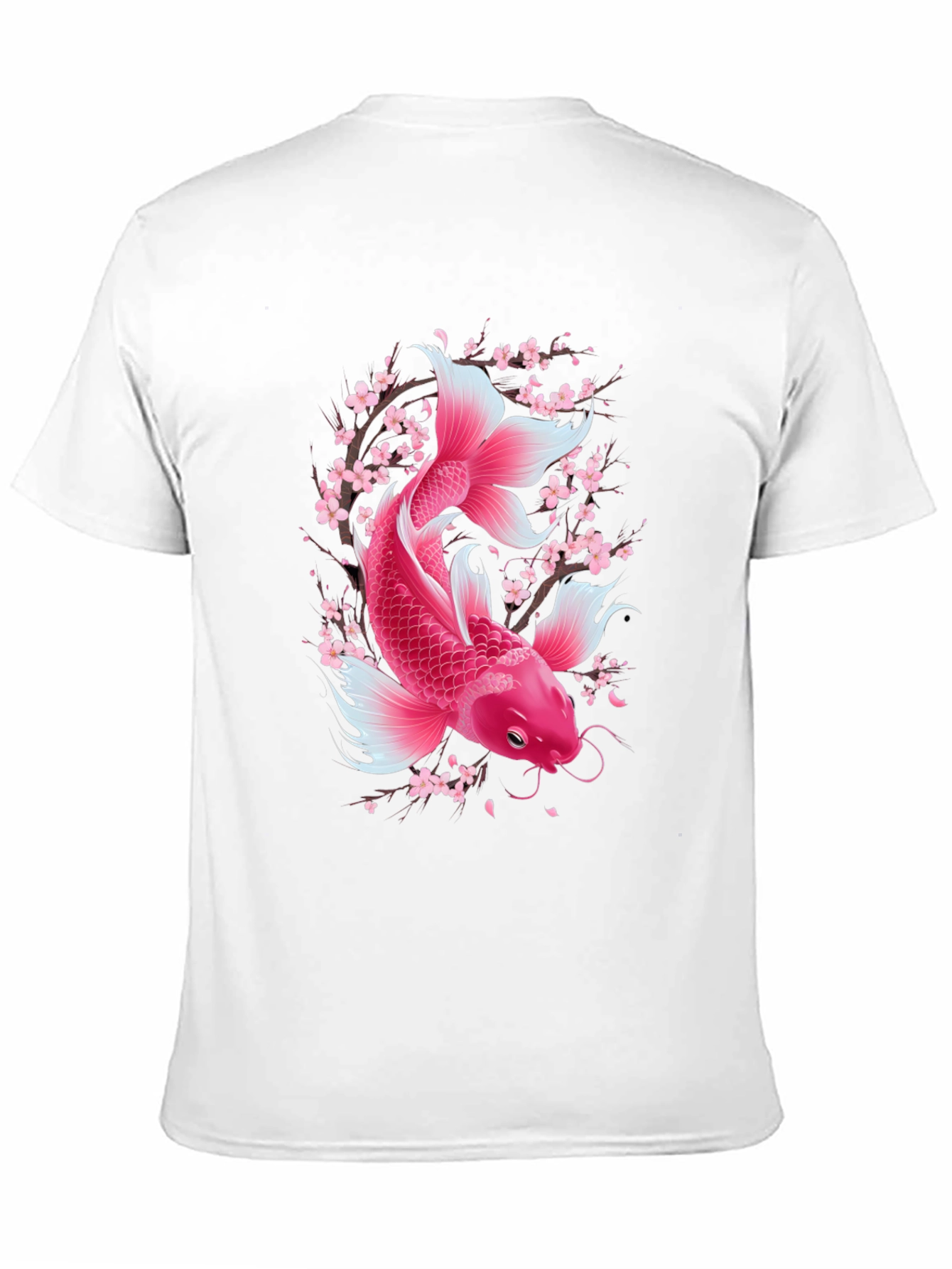 Koi Fish Sakura Blossom Graphic Tee