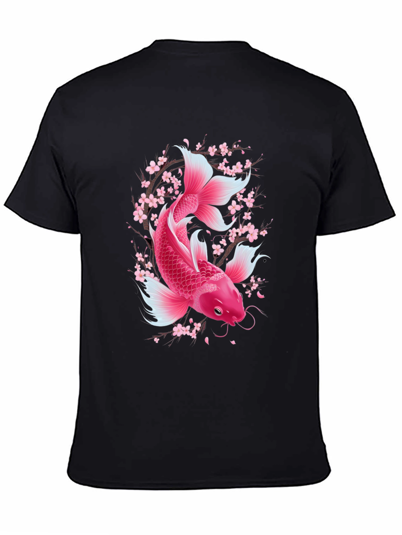 Koi Fish Sakura Blossom Graphic Tee