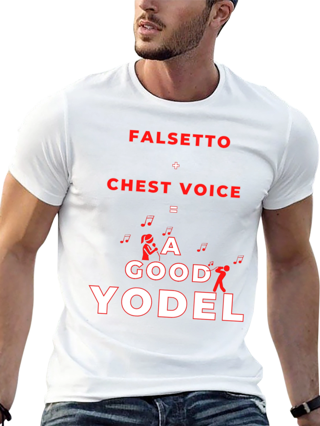 Funny Yodeling T-Shirt - Falsetto + Chest Voice