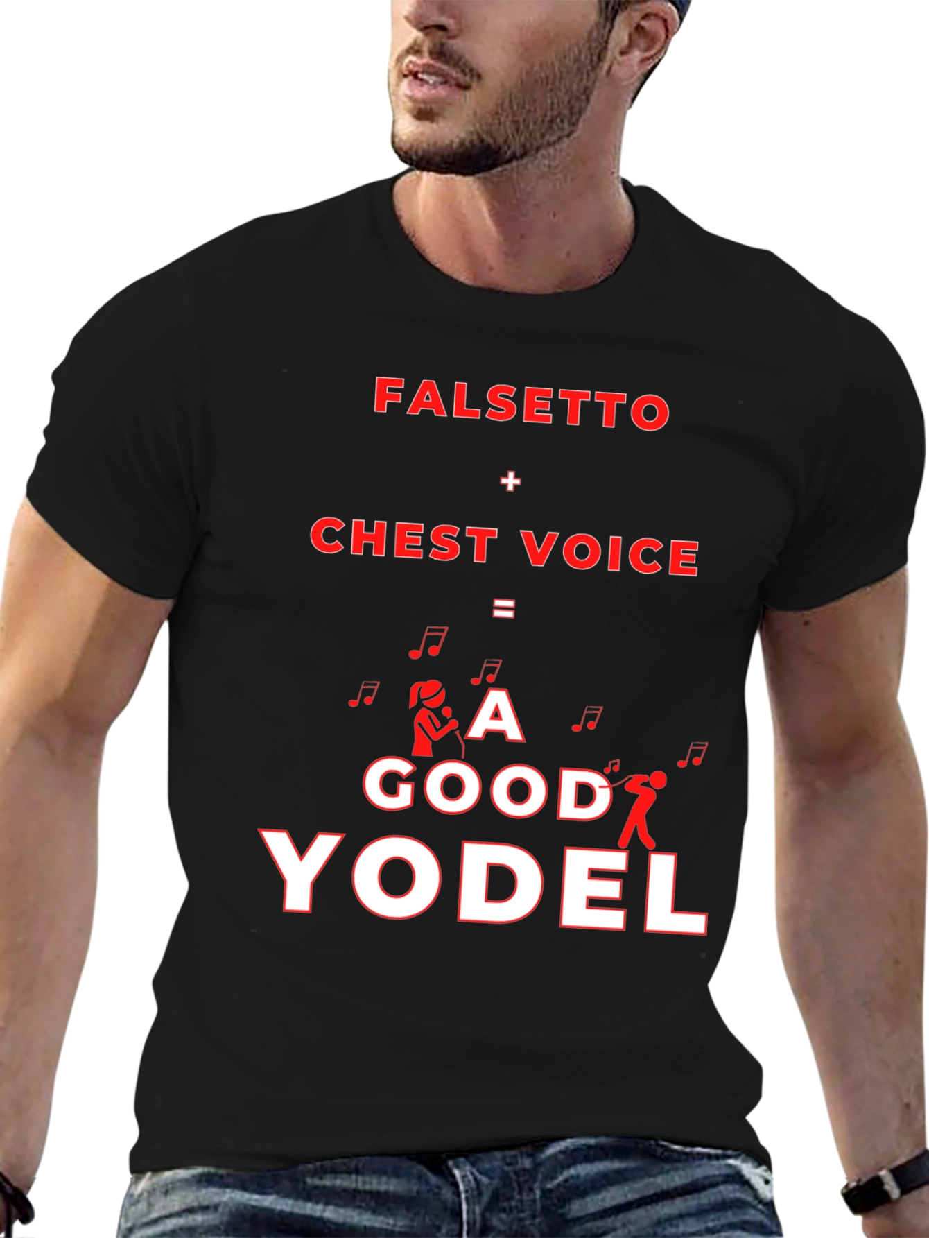 Funny Yodeling T-Shirt - Falsetto + Chest Voice