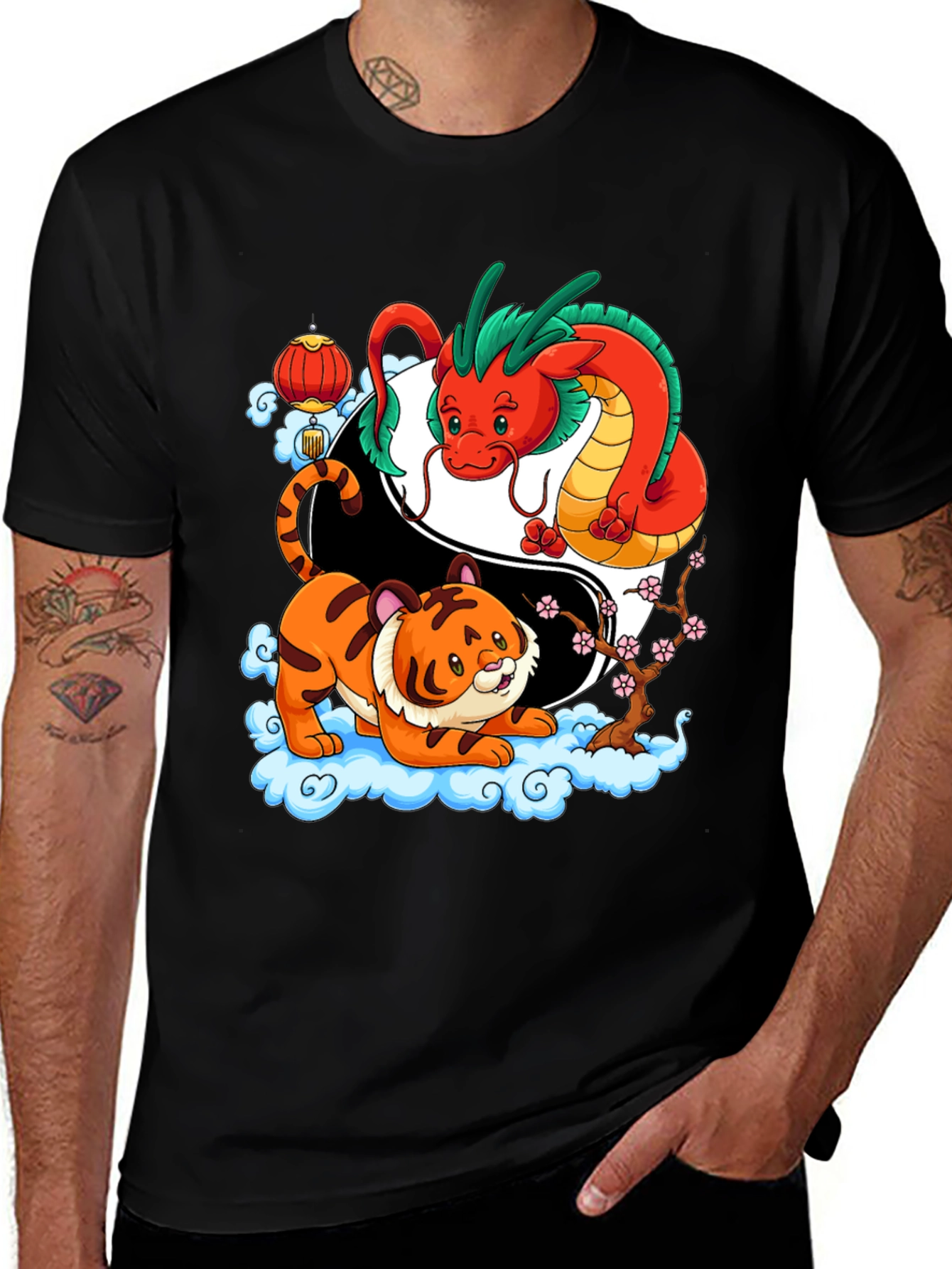 Year of the Dragon & Tiger Yin Yang T-Shirt