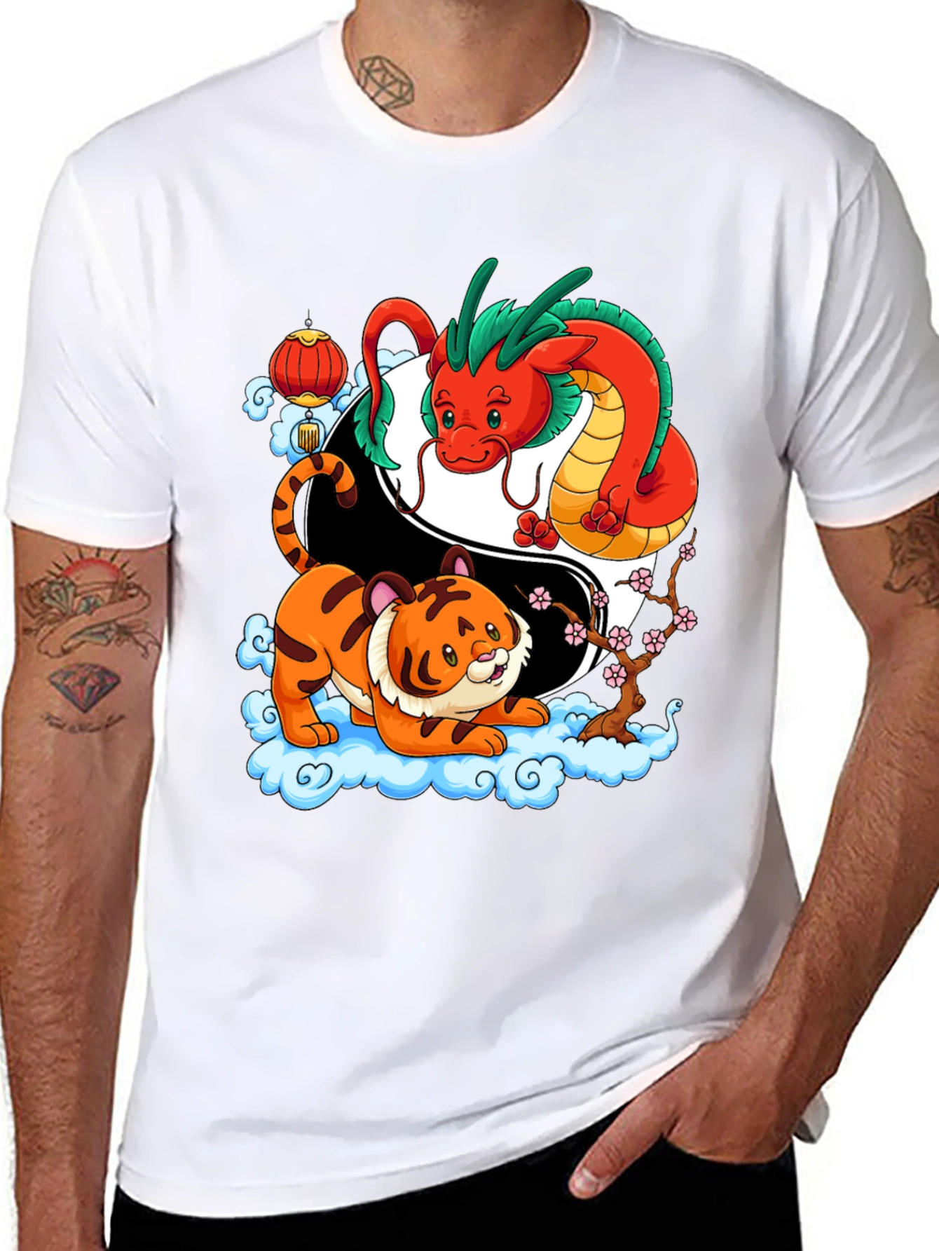Year of the Dragon & Tiger Yin Yang T-Shirt