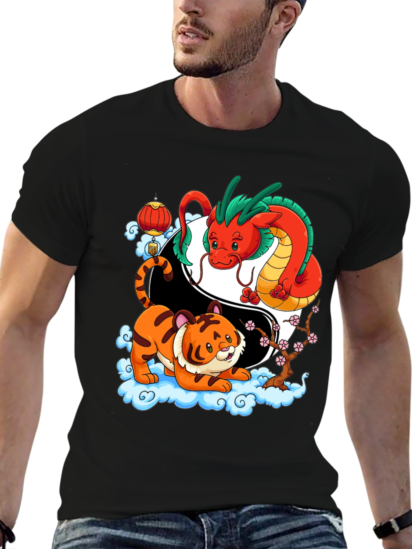Year of the Dragon & Tiger Yin Yang T-Shirt
