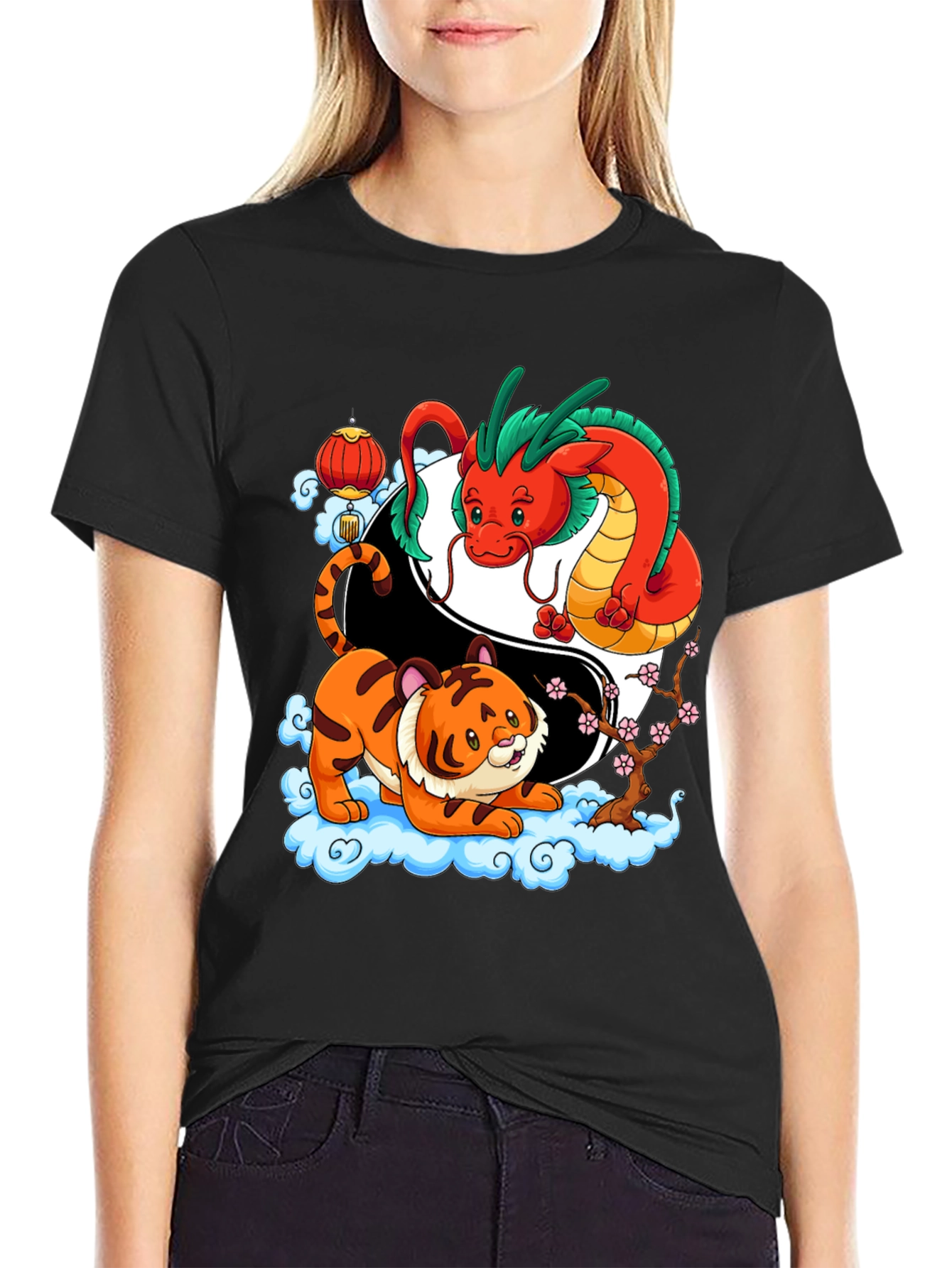 Year of the Dragon & Tiger Yin Yang T-Shirt