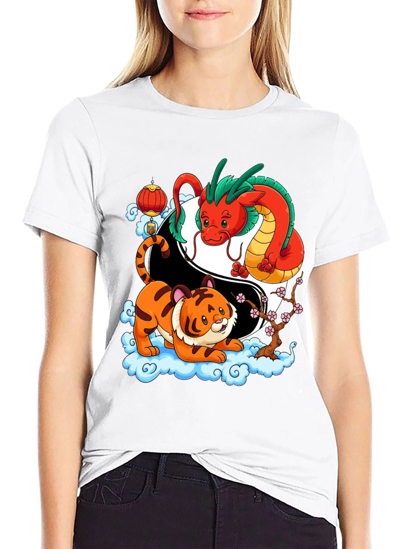 Year of the Dragon & Tiger Yin Yang T-Shirt