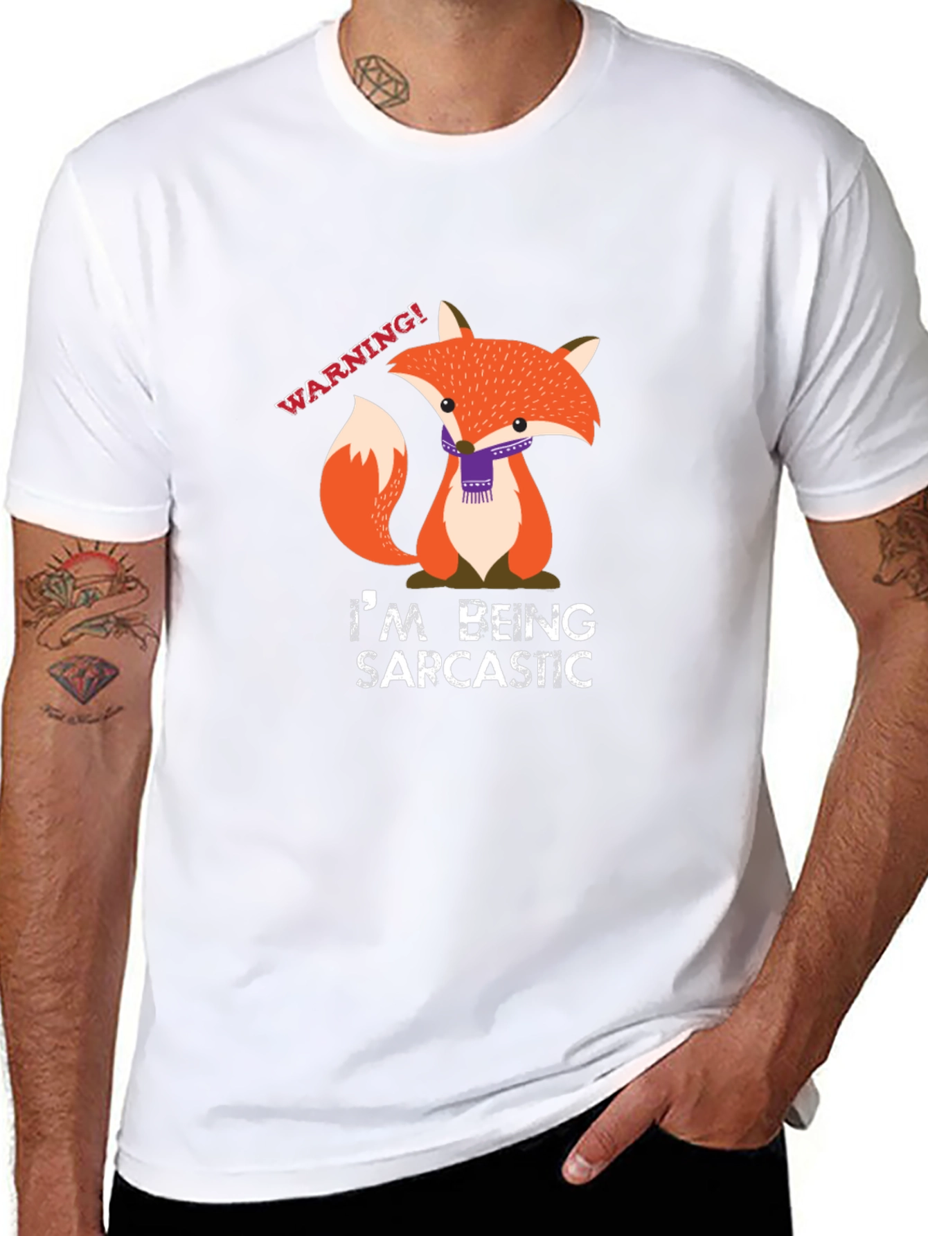 Sarcastic Fox Graphic Tee - Funny Animal T-Shirt