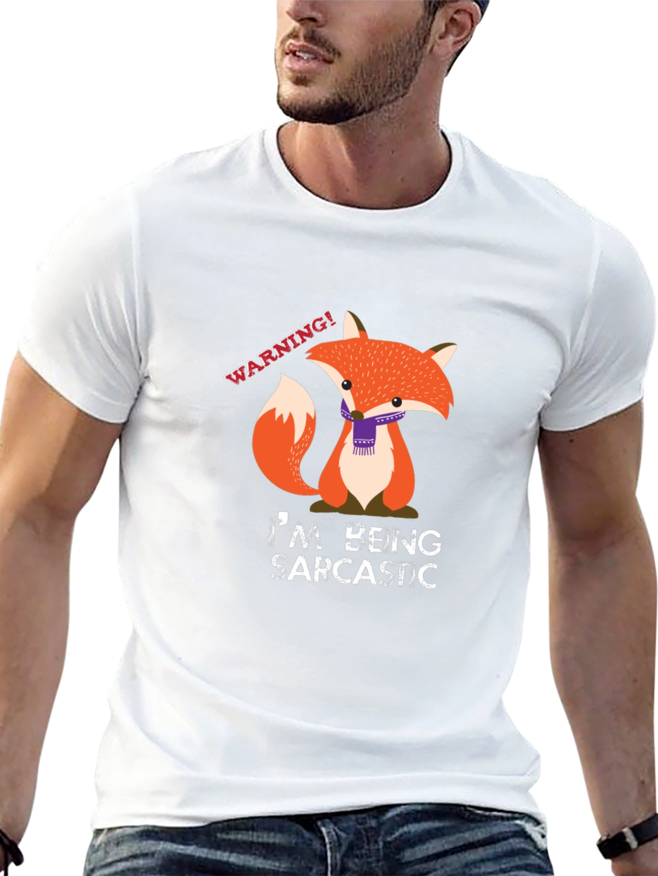 Sarcastic Fox Graphic Tee - Funny Animal T-Shirt