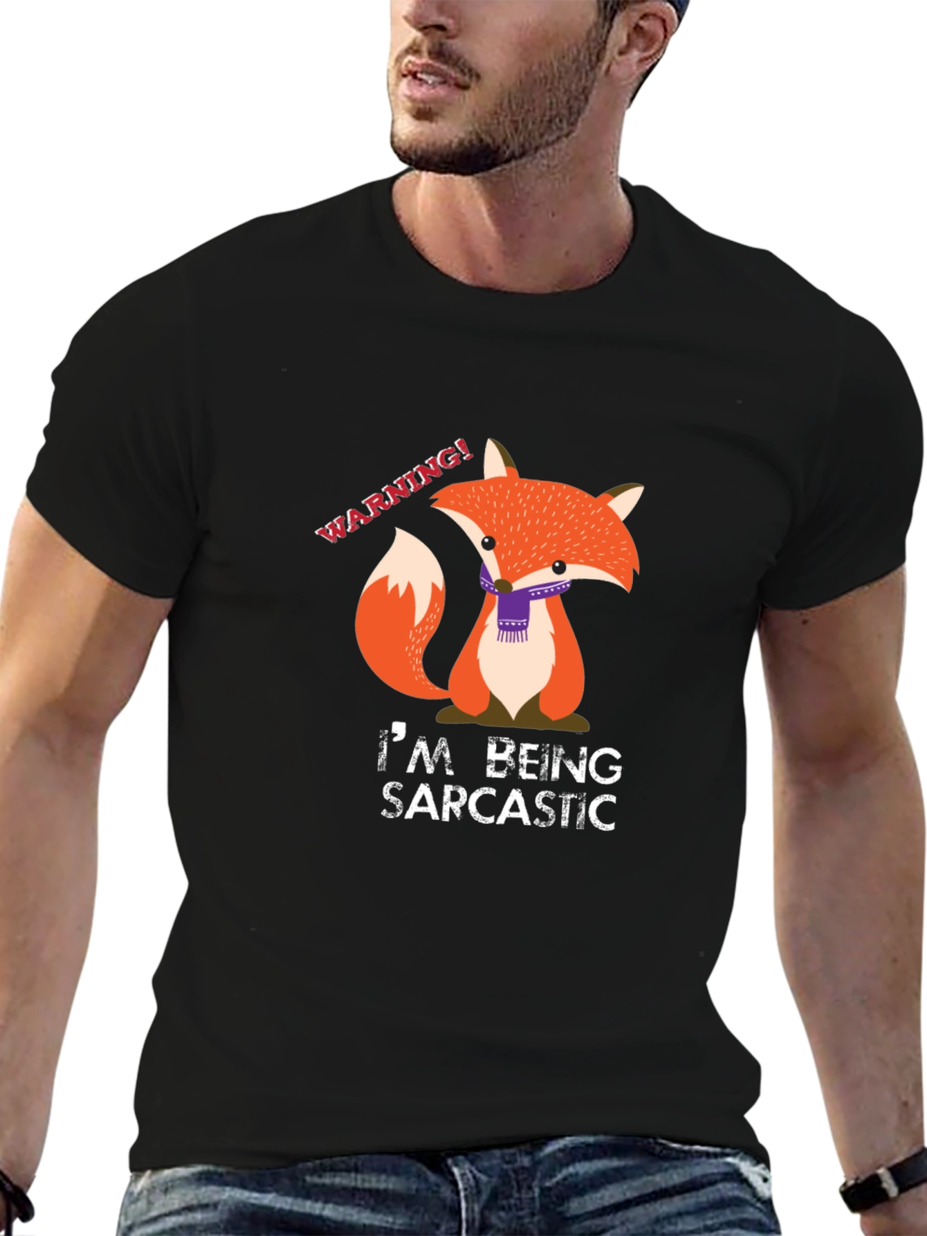 Sarcastic Fox Graphic Tee - Funny Animal T-Shirt