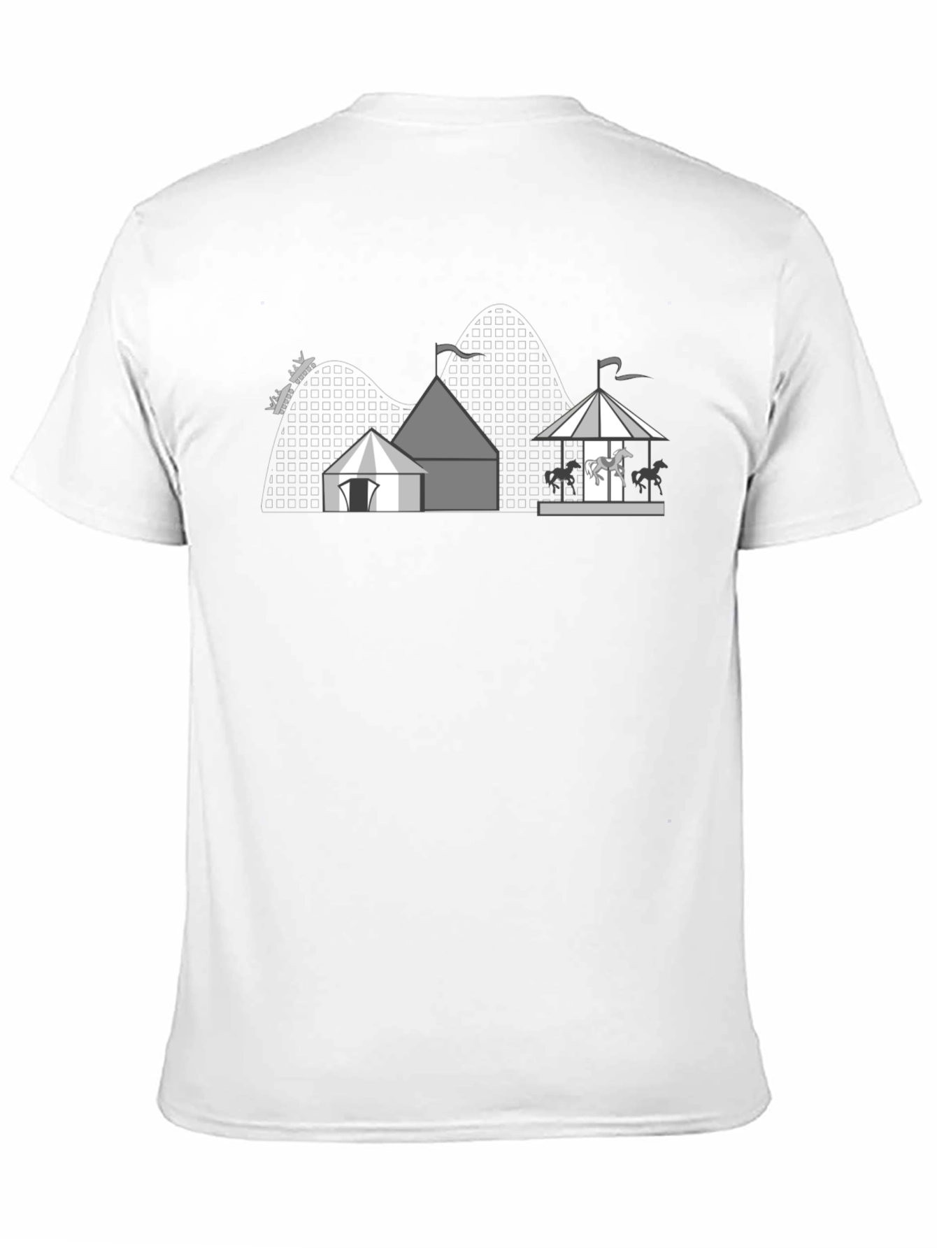 Amusement Park Ride Black T-Shirt
