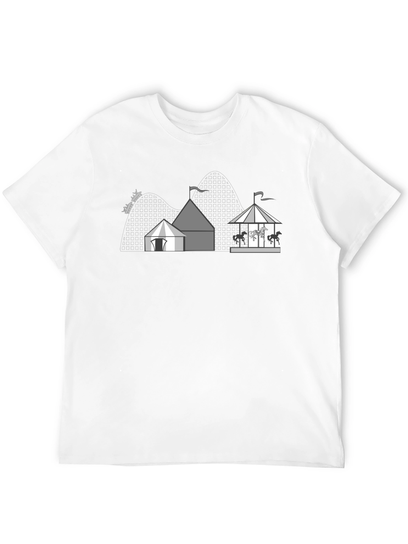 Amusement Park Ride Black T-Shirt