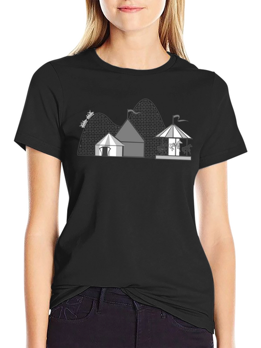 Amusement Park Ride Black T-Shirt