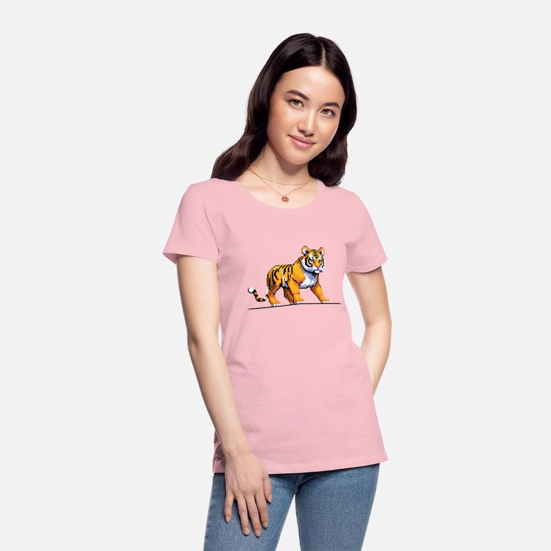 A pixel art of a tiger