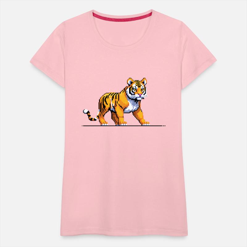 A pixel art of a tiger