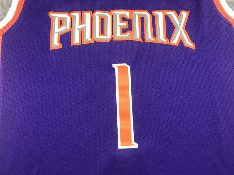 Men's Phoenix Suns Devin Booker #1 Purple Replica Jerseys