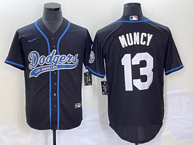 Men's Los Angeles Dodgers Max Muncy #13 Black Player Jerseys Joint Edition