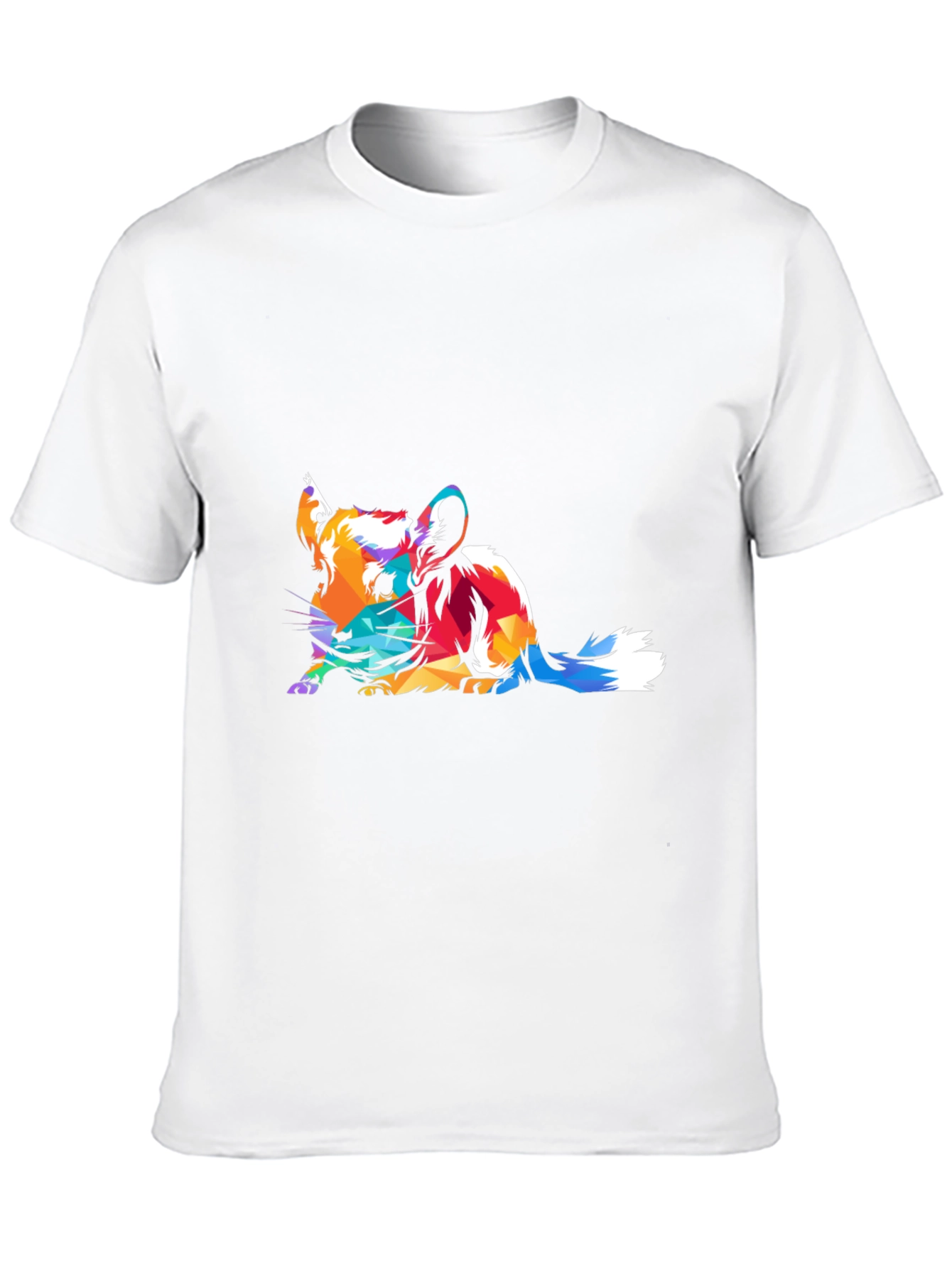 Abstract Chinchilla Graphic Black T-Shirt