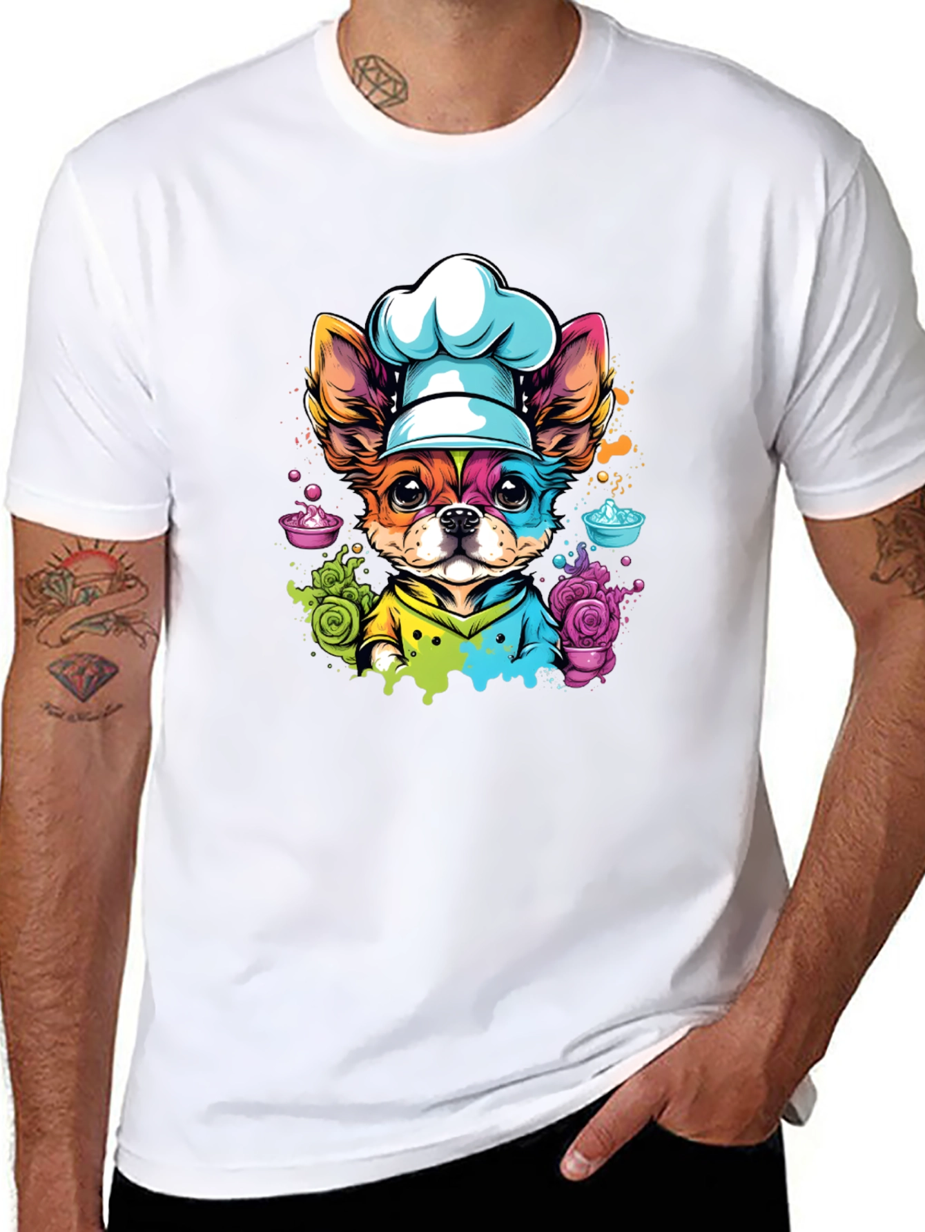 Chef Dog Graphic T-Shirt - Cute & Unique