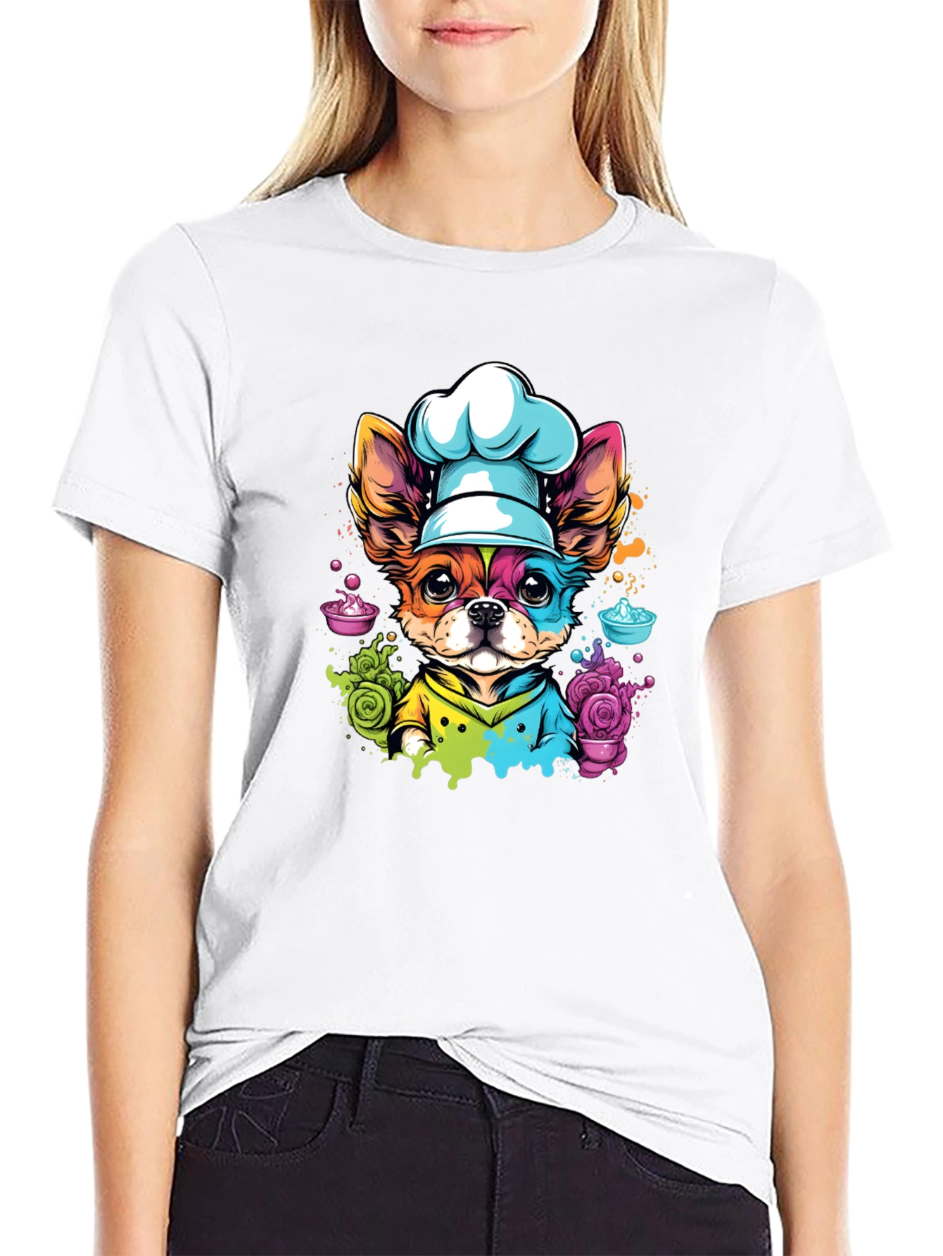 Chef Dog Graphic T-Shirt - Cute & Unique