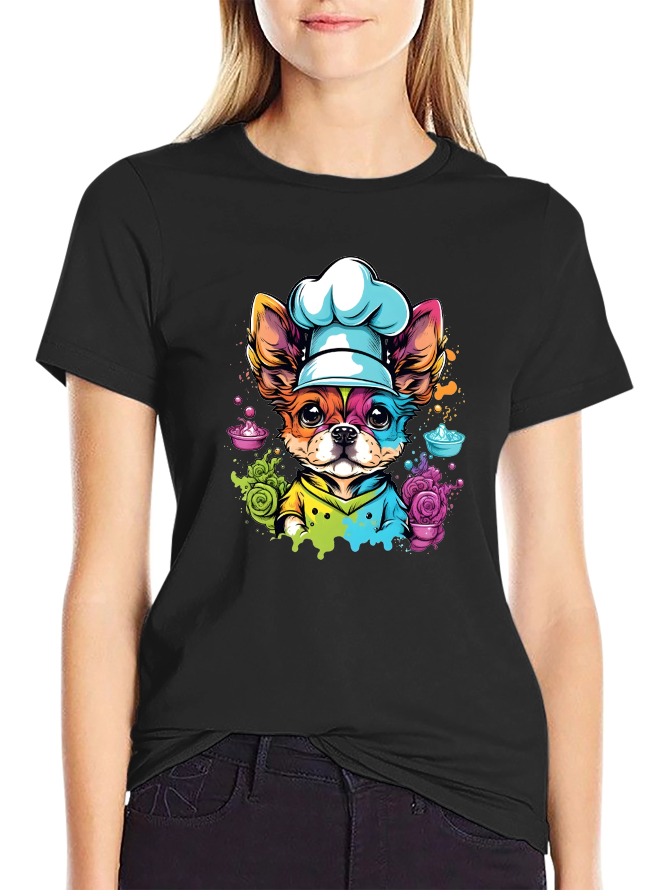 Chef Dog Graphic T-Shirt - Cute & Unique