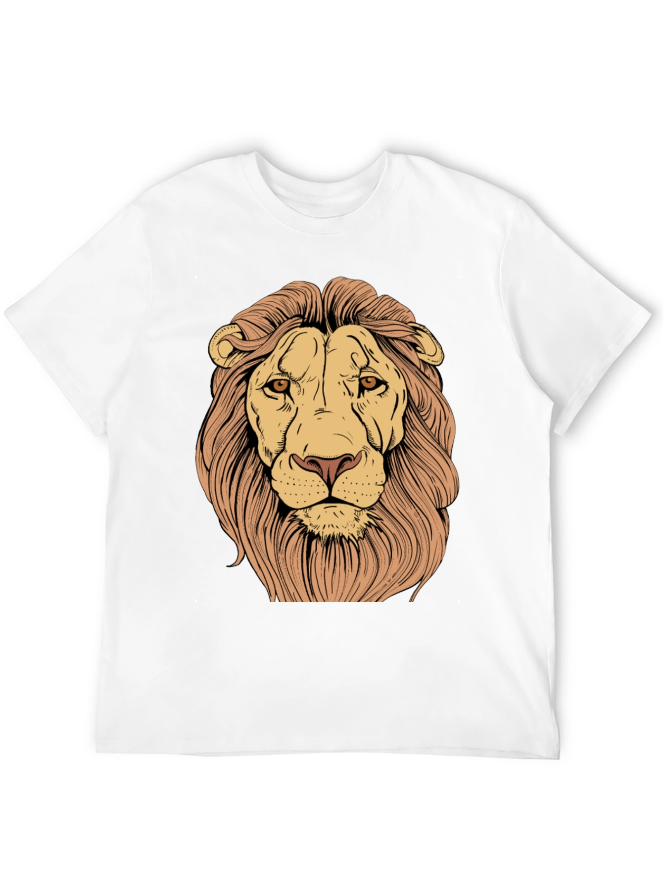 Lion Graphic Print Tee - Black