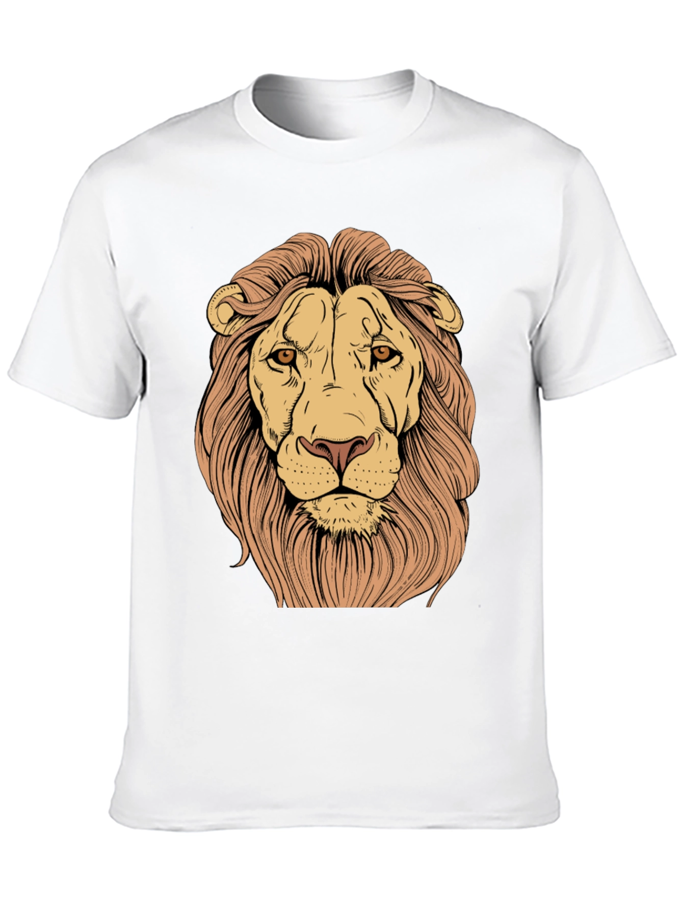 Lion Graphic Print Tee - Black