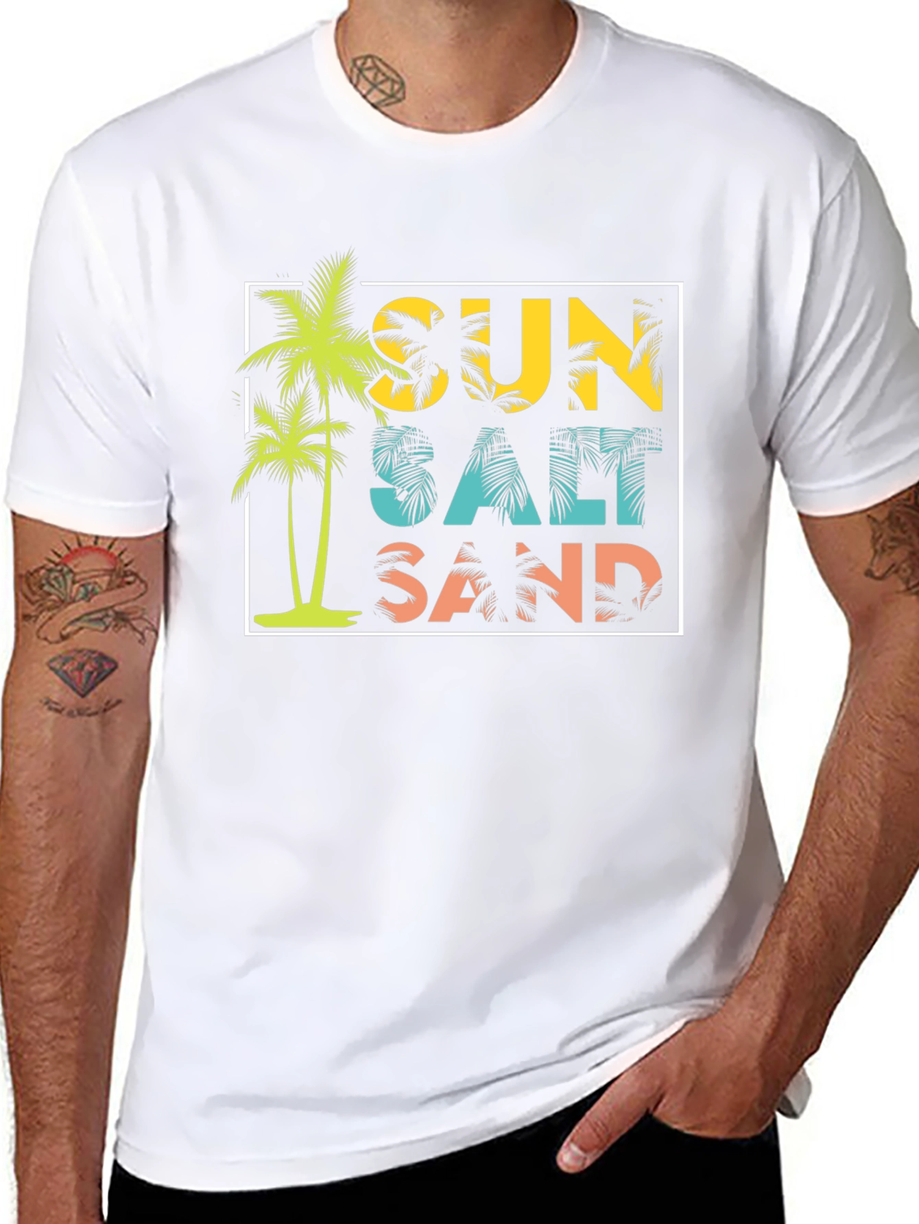Sun Salt Sand Graphic Tee - Black