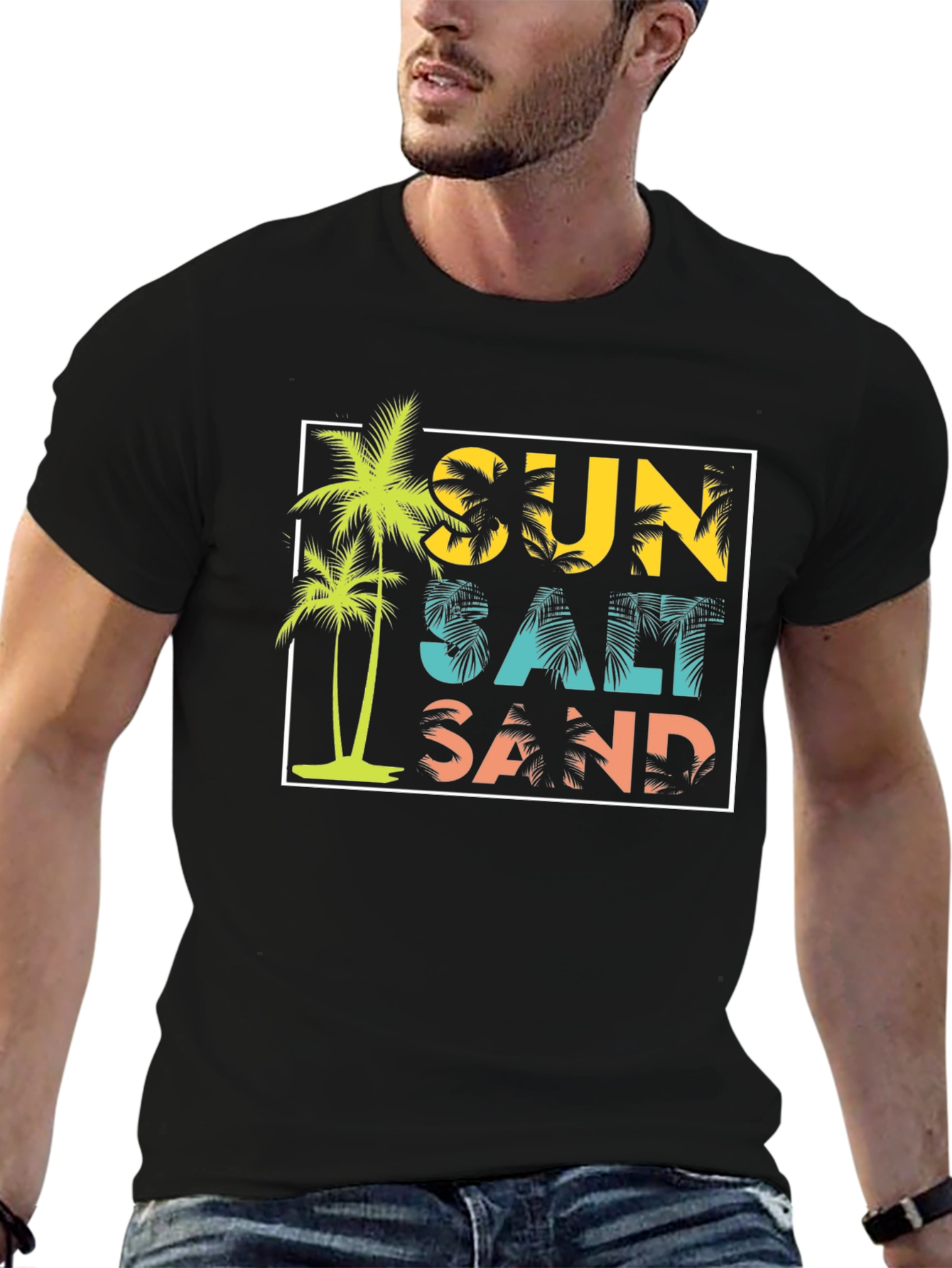 Sun Salt Sand Graphic Tee - Black