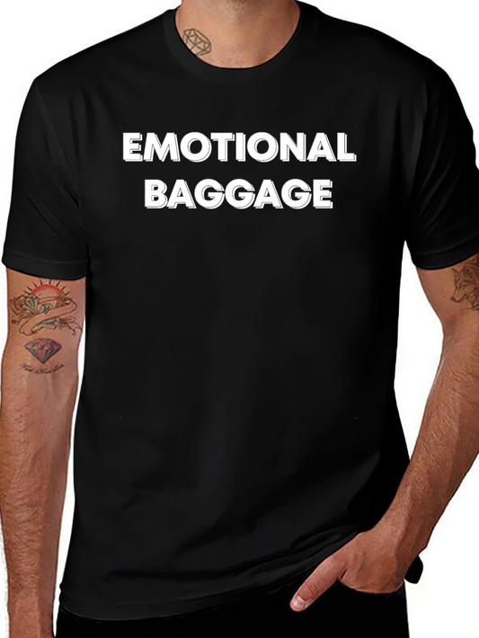 Emotional Baggage Graphic Tee - Black Cotton T-Shirt