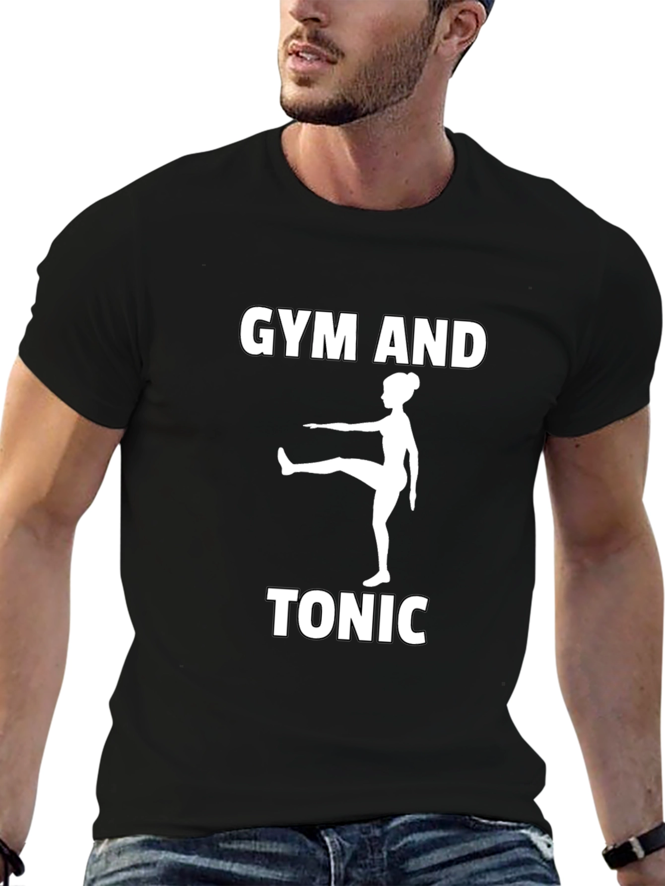 Gym and Tonic Black Graphic Tee