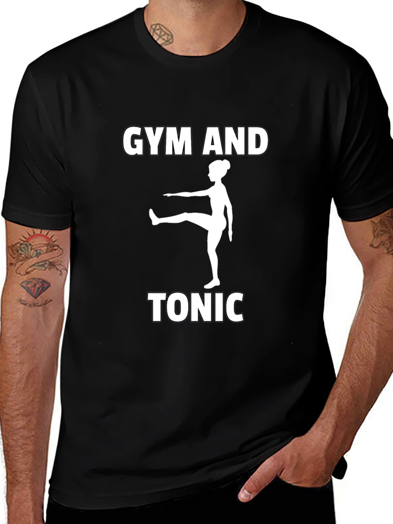 Gym and Tonic Black Graphic Tee