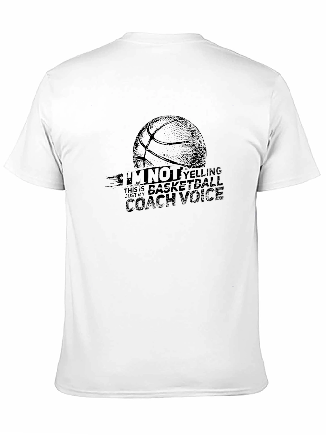 Basketball Coach Voice Graphic T-Shirt - Black
