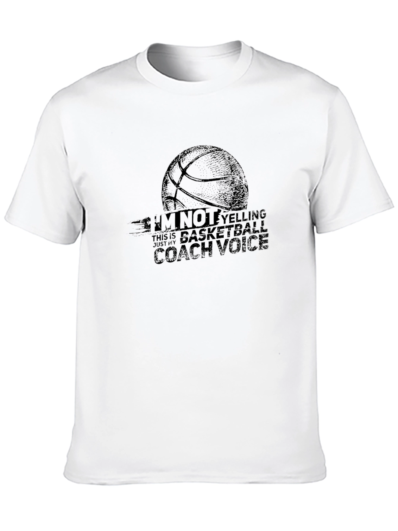 Basketball Coach Voice Graphic T-Shirt - Black