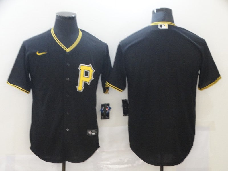 Men's Pittsburgh Pirates Black Replica Blank Jerseys