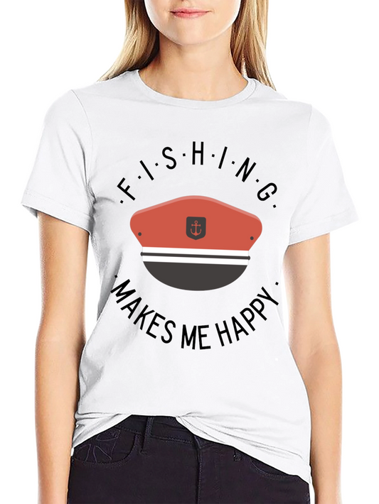 Fishing Makes Me Happy T-Shirt