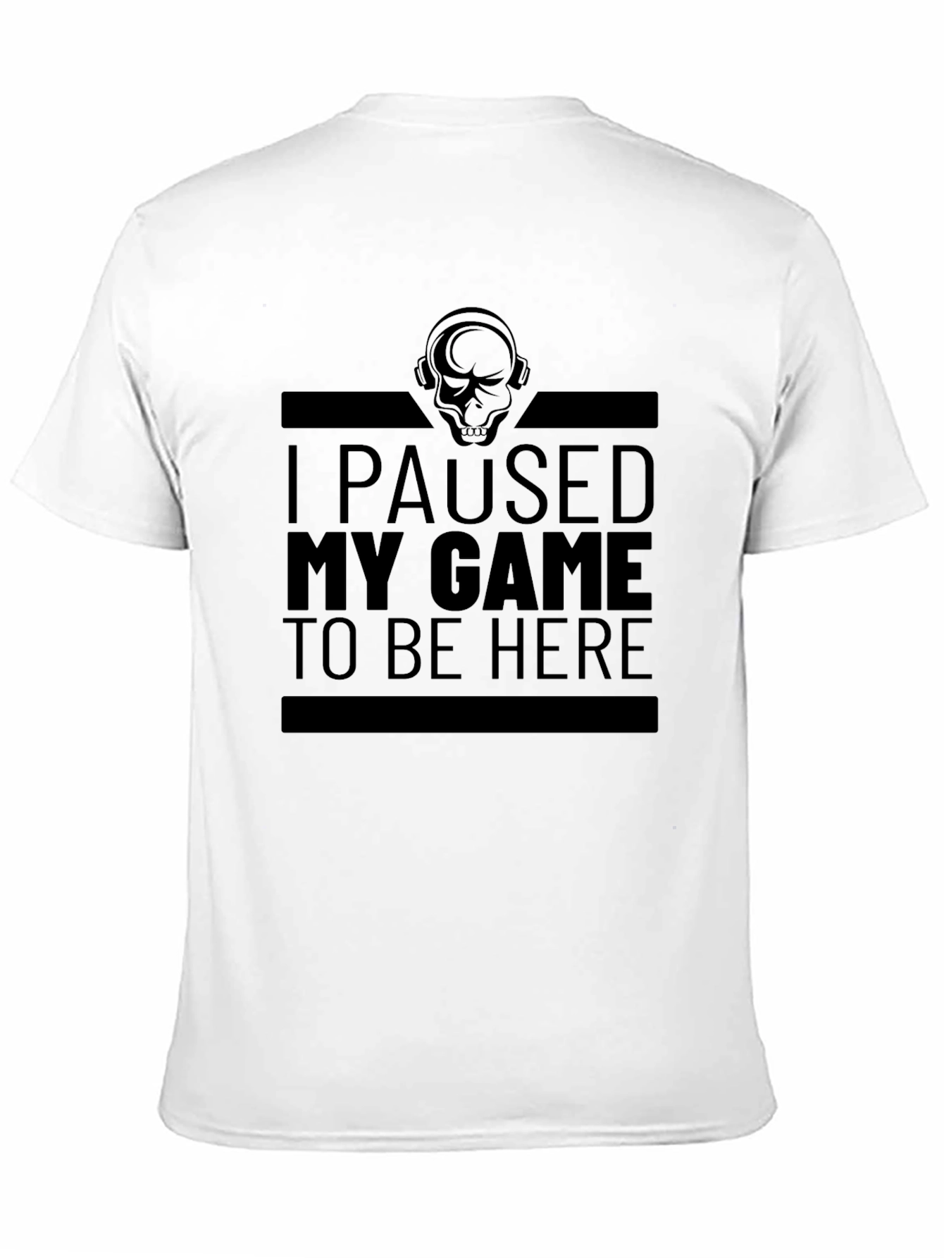 I Paused My Game Black Graphic T-Shirt