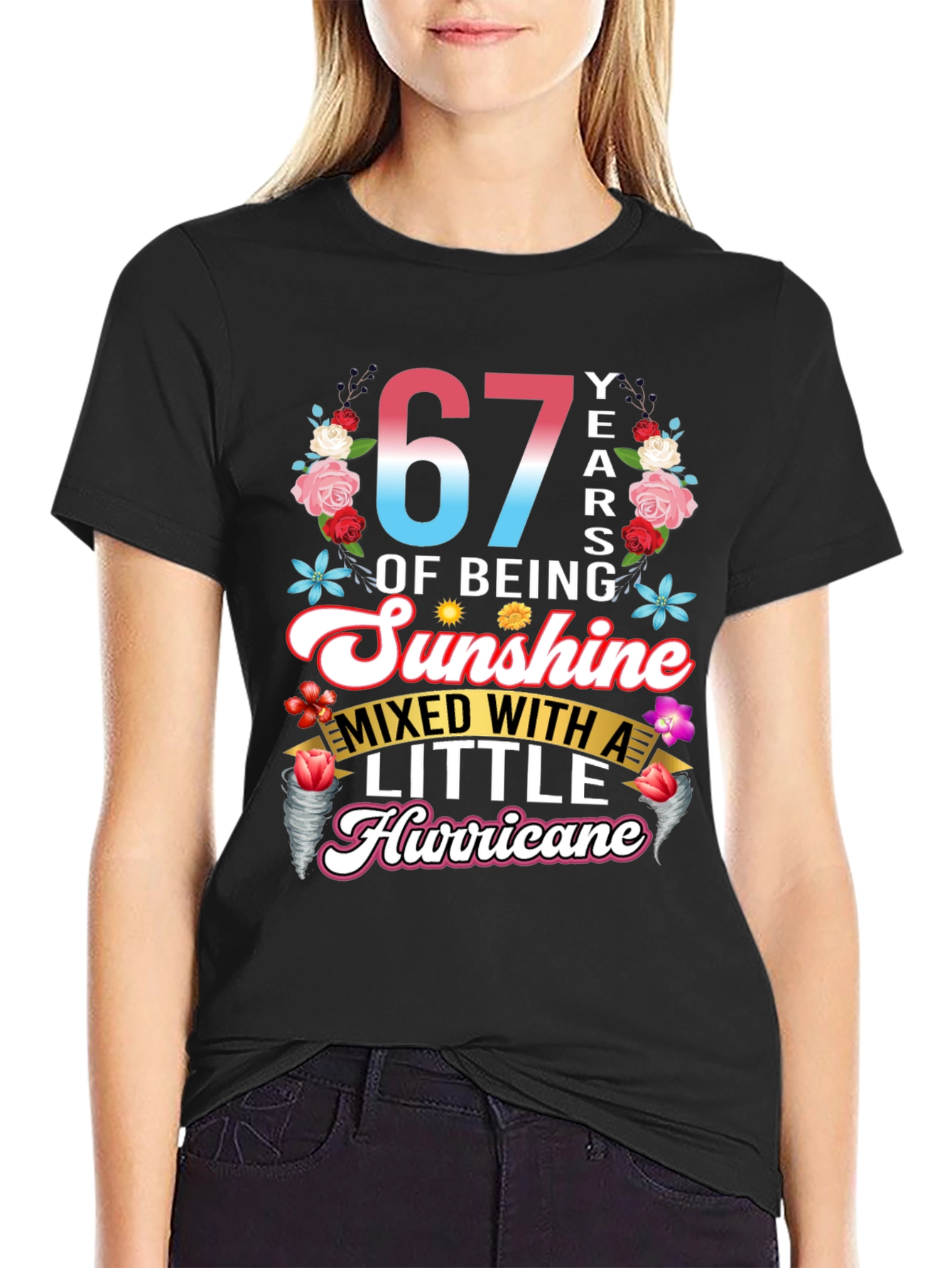 67th Birthday Sunshine Hurricane Graphic T-Shirt