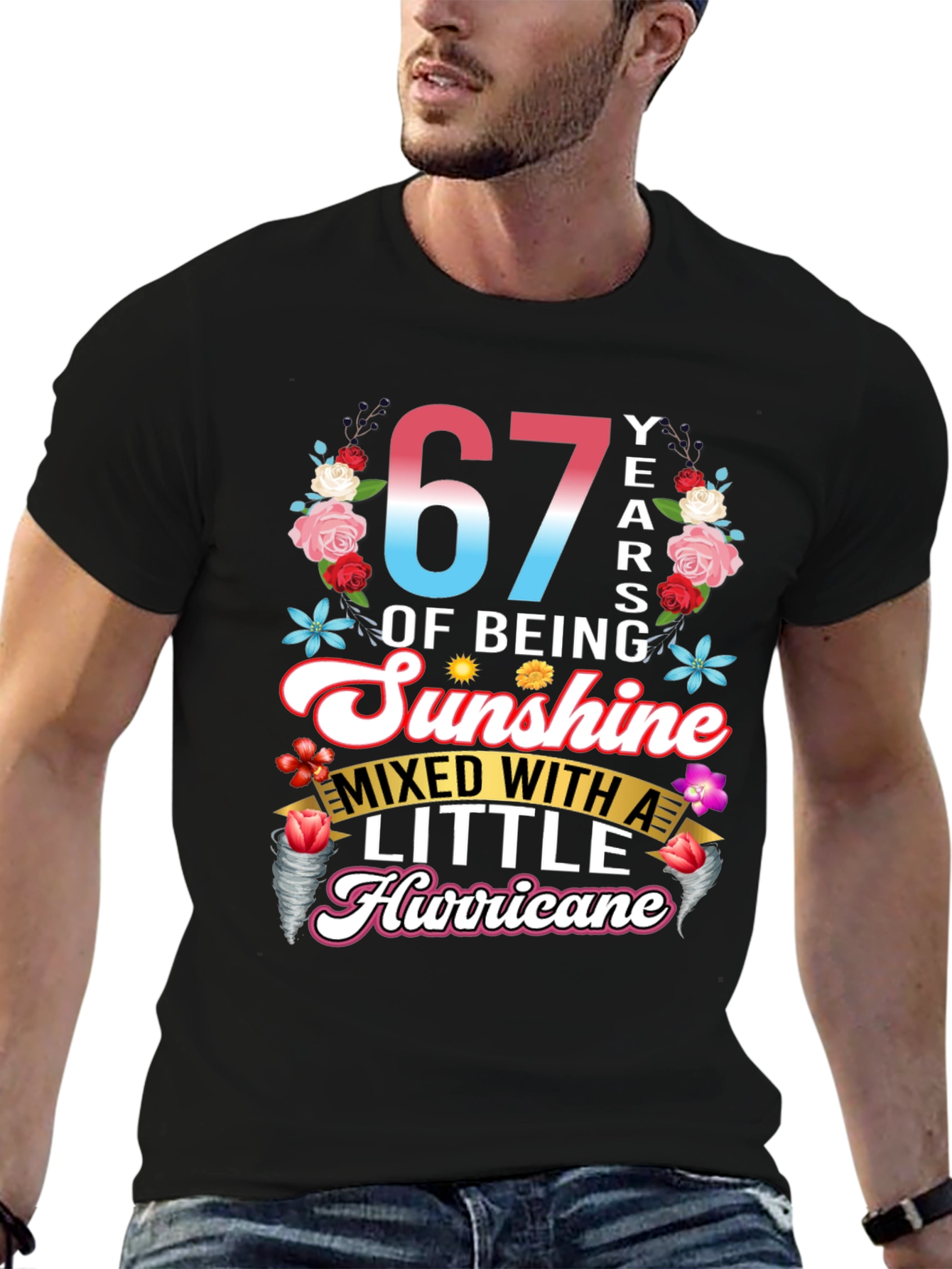 67th Birthday Sunshine Hurricane Graphic T-Shirt
